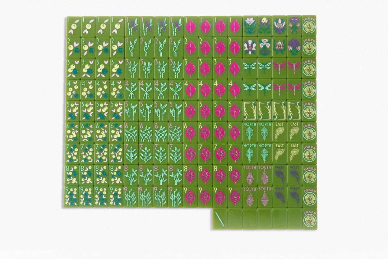American Mahjong Game Set, 160 tiles Green Mah Jong Tiles+ Free storage bag
