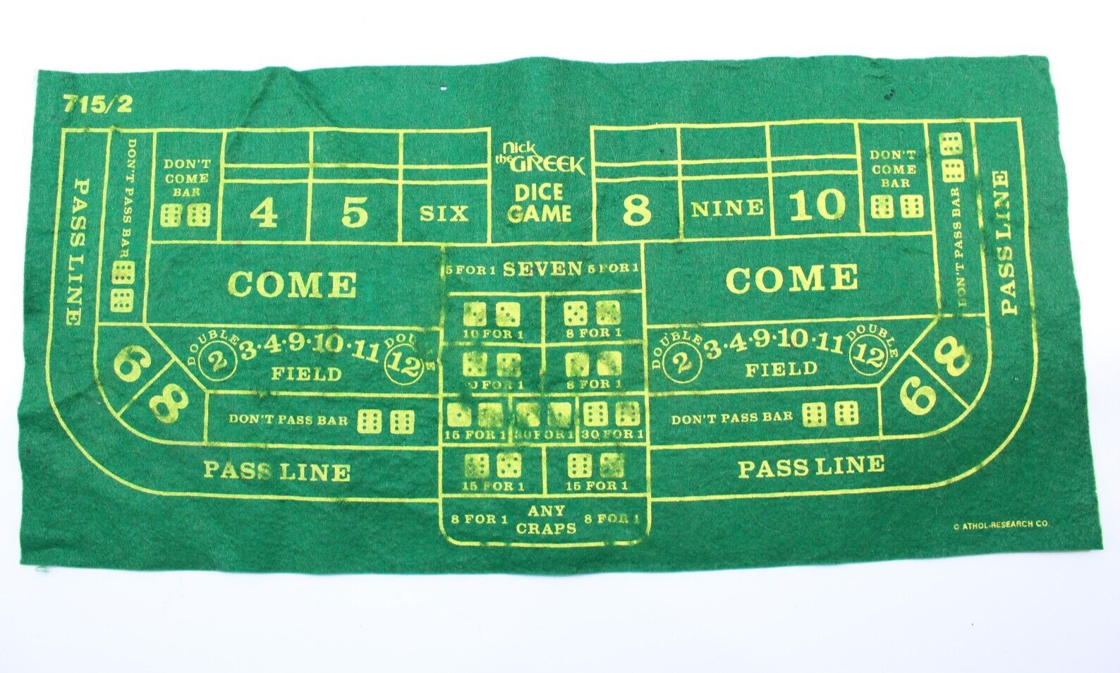VTG 1978 Nick the Greek Casino 7 Games Horse Race, Roulette, Blackjack, Gambling