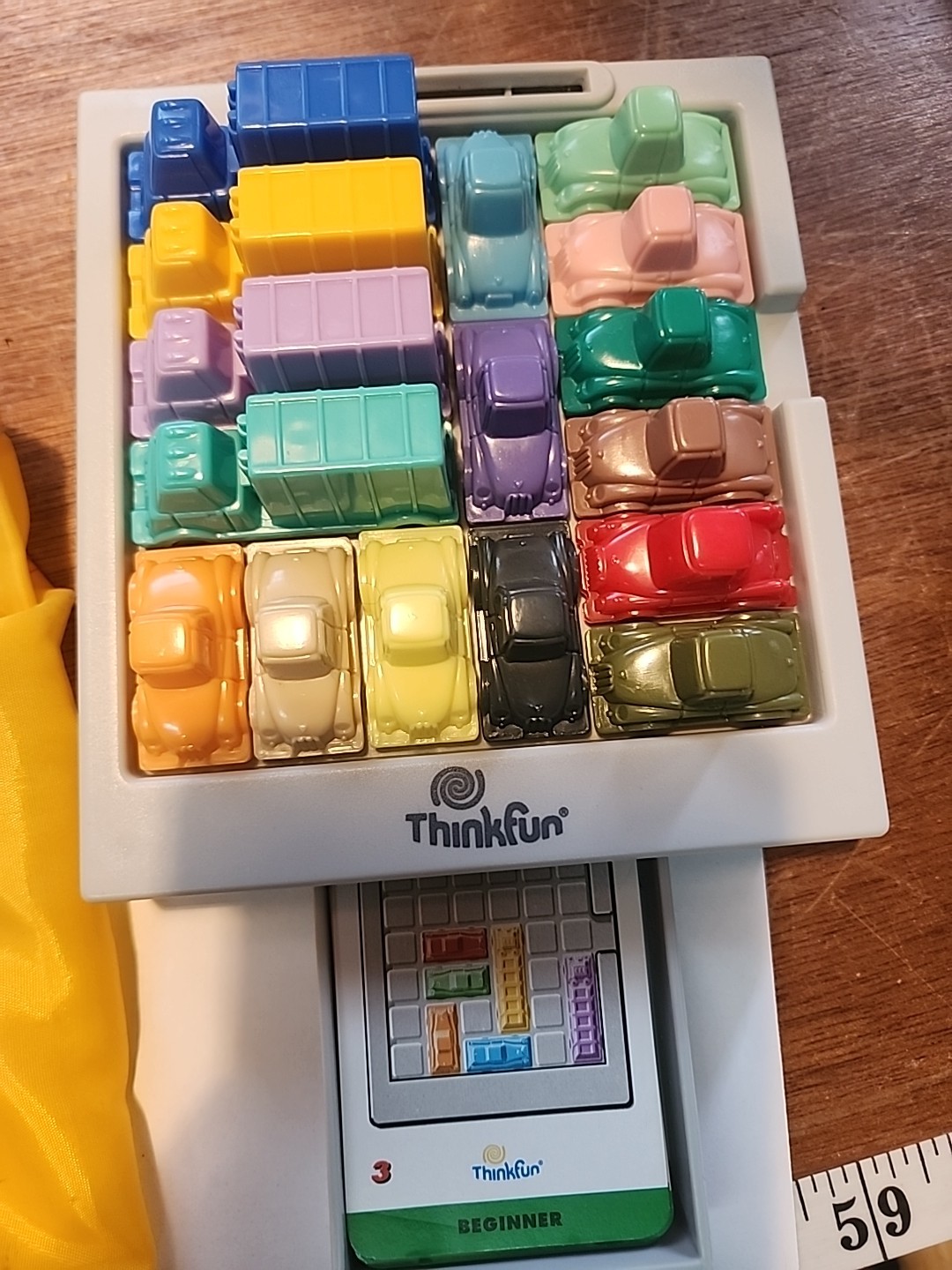 1996 ThinkFun Rush Hour Traffic Jam Game 10 Cars 40 Cards And Bag Complete