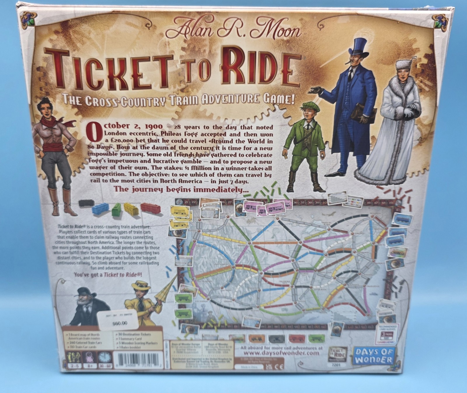 Ticket To Ride -Days of Wonder USA Train Adventure Board Game – New & Sealed
