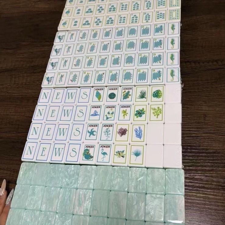 Coral & Coast Inspired 4-Layer American Mahjong Tiles