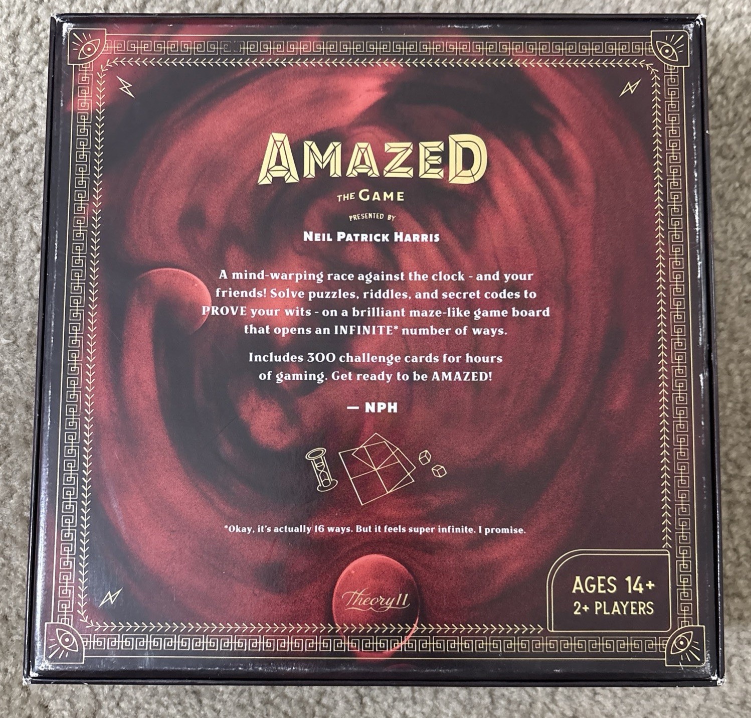 Amazed the Game COMPLETE Theory11 2018 Neil Patrick Harris Puzzles Challenges