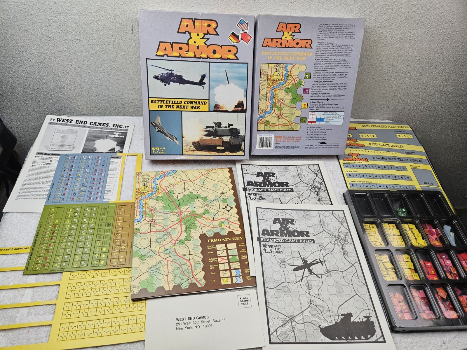 WEST END GAMES AIR & ARMOR 1986 VINTAGE PARTIALLY UNPUNCHED