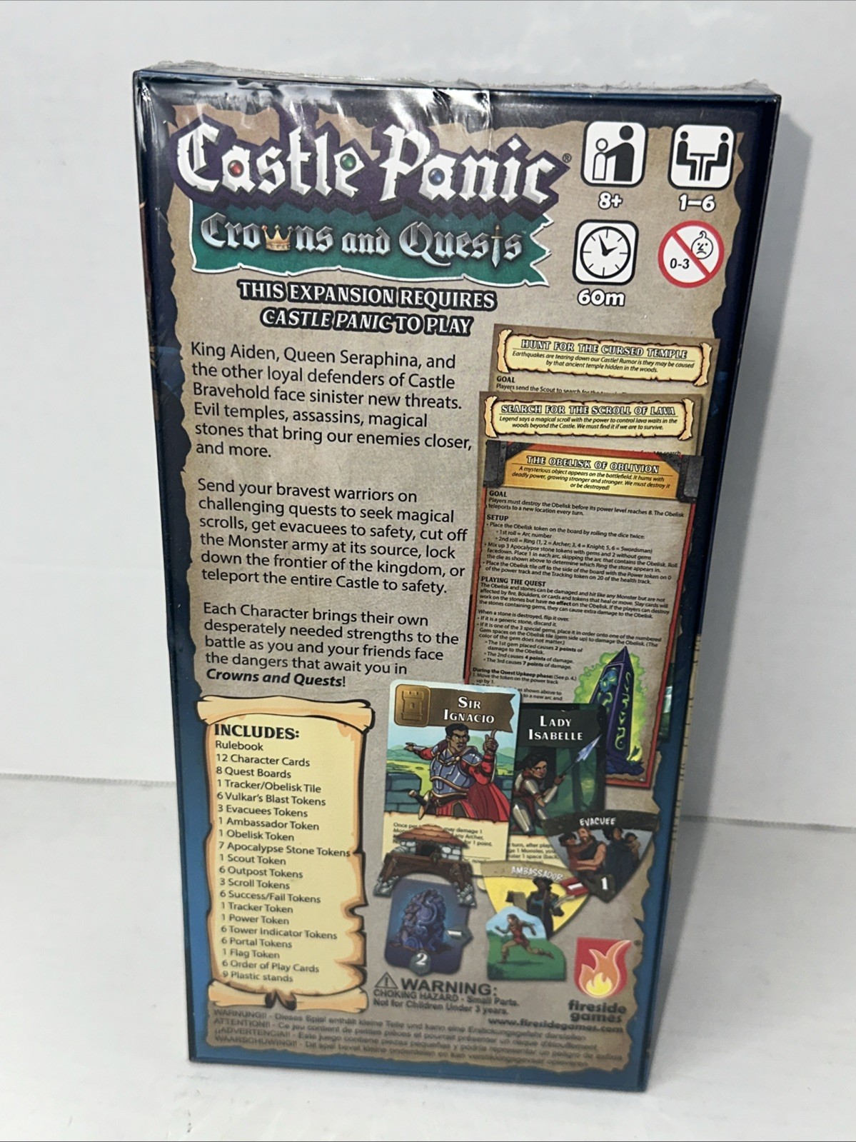Castle Panic Board Game: Crowns and Quests Expansion Fireside Games 1-6 Co-op