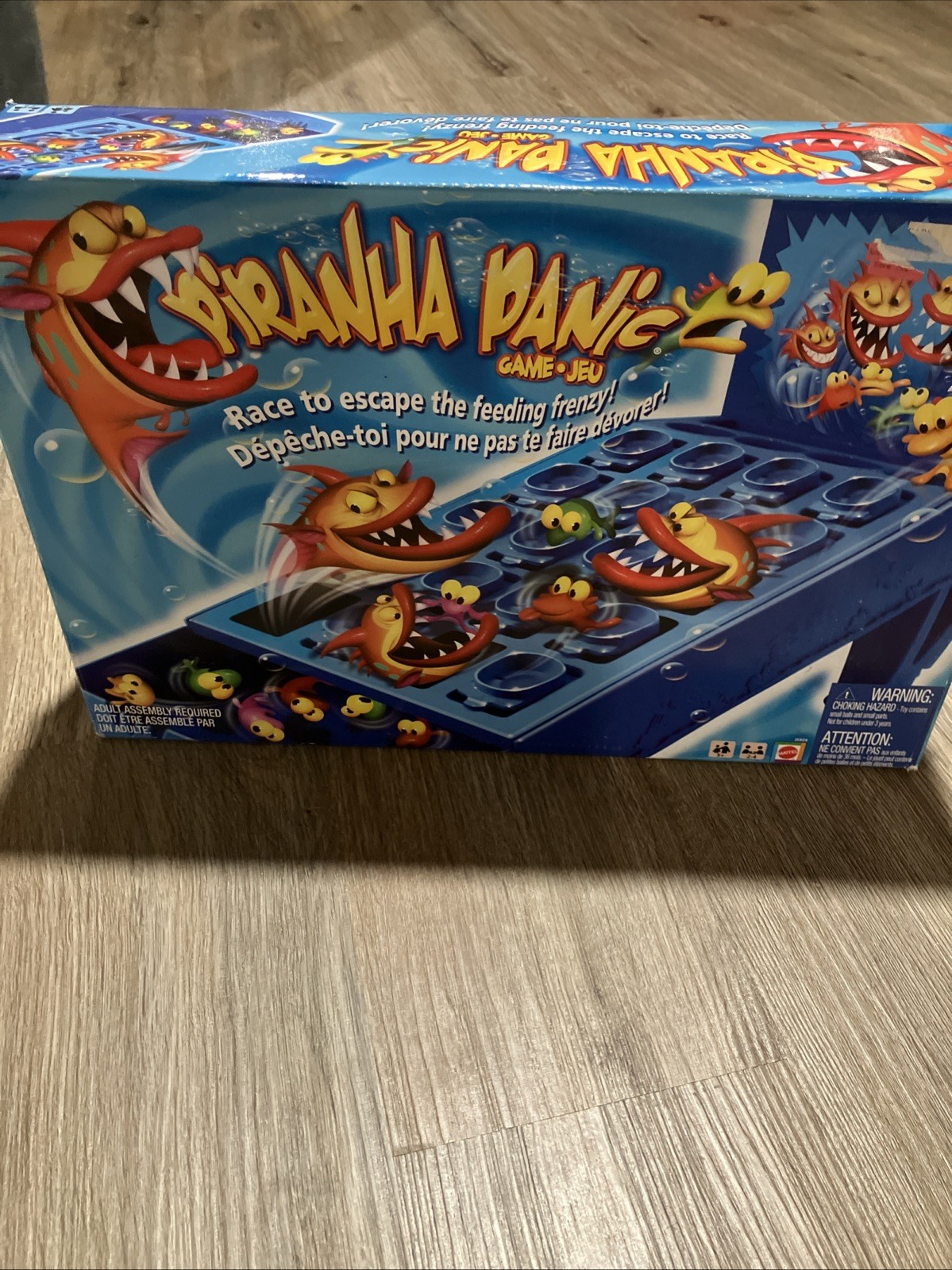 Piranha Panic Board Game by Mattel Vintage 2005 Fish Marbles Ages 5-Up Complete