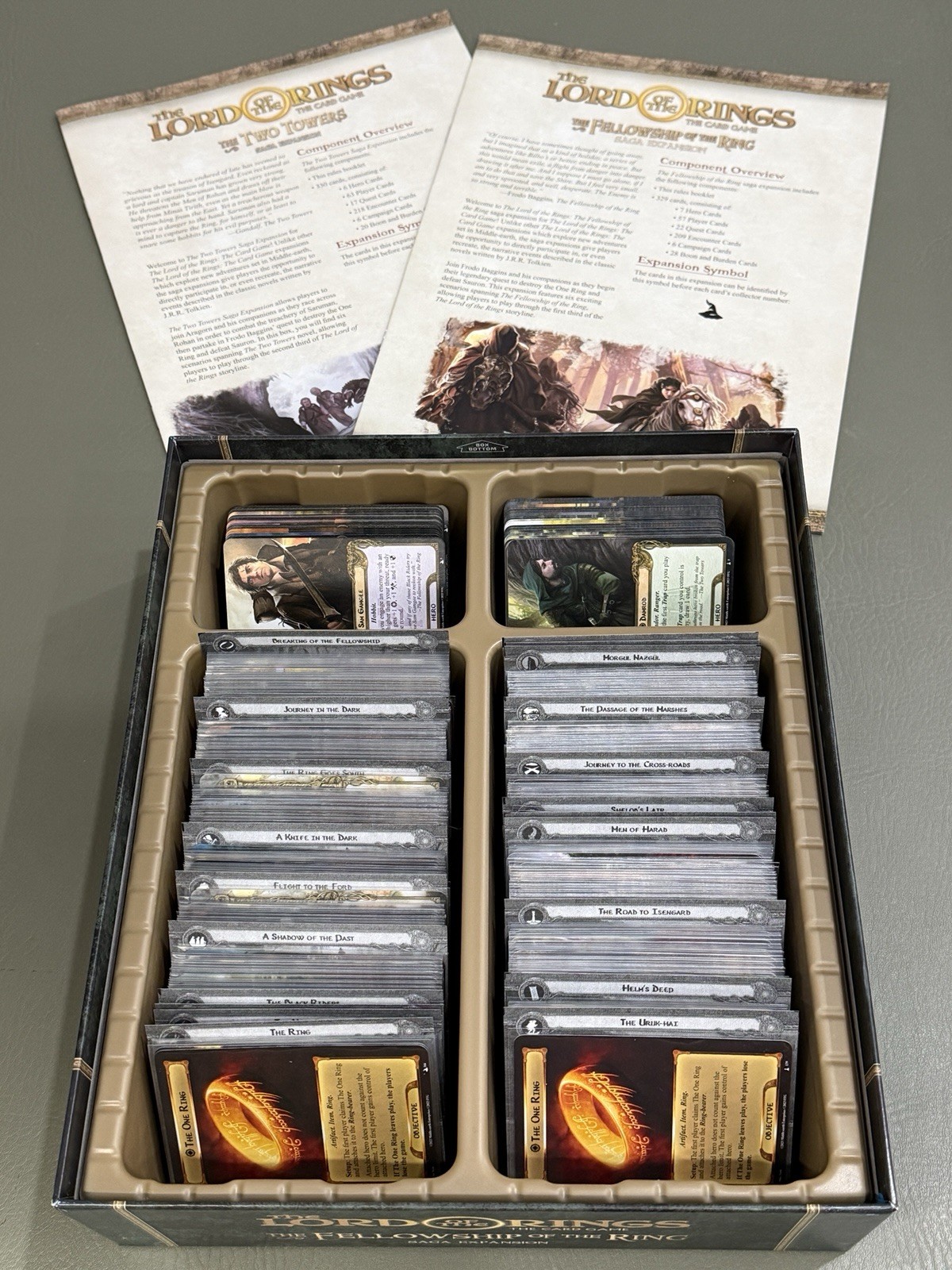 Lord of The Rings LCG Fellowship of The Ring + Two Towers Saga Expansion – MINT