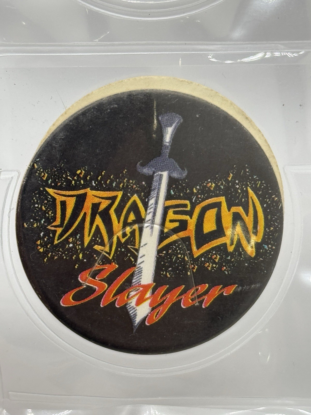 Rare! Vintage 1990’s “Dragon Slayer” Dagger Sword Pog Milk Cap