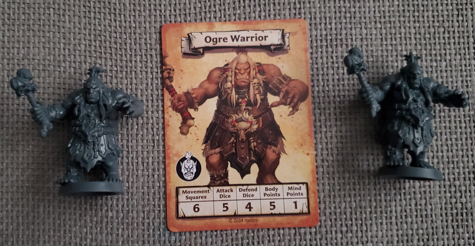 Heroquest Against The Ogre Horde Ogre Warriors 28mm Minis & Card