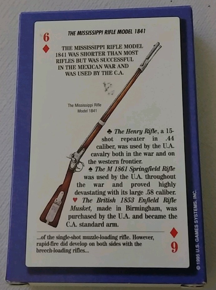 Arms and Armaments of the Civil War Card Game U.S. Game Systems, Inc.