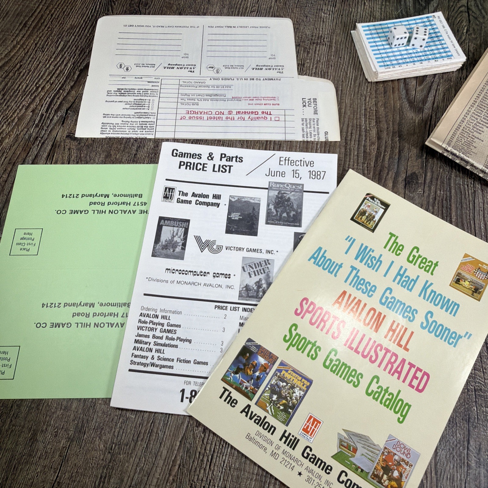 Pro Golf Sports Illustrated Avalon Hill Game 1984 Pebble Beach COMPLETE