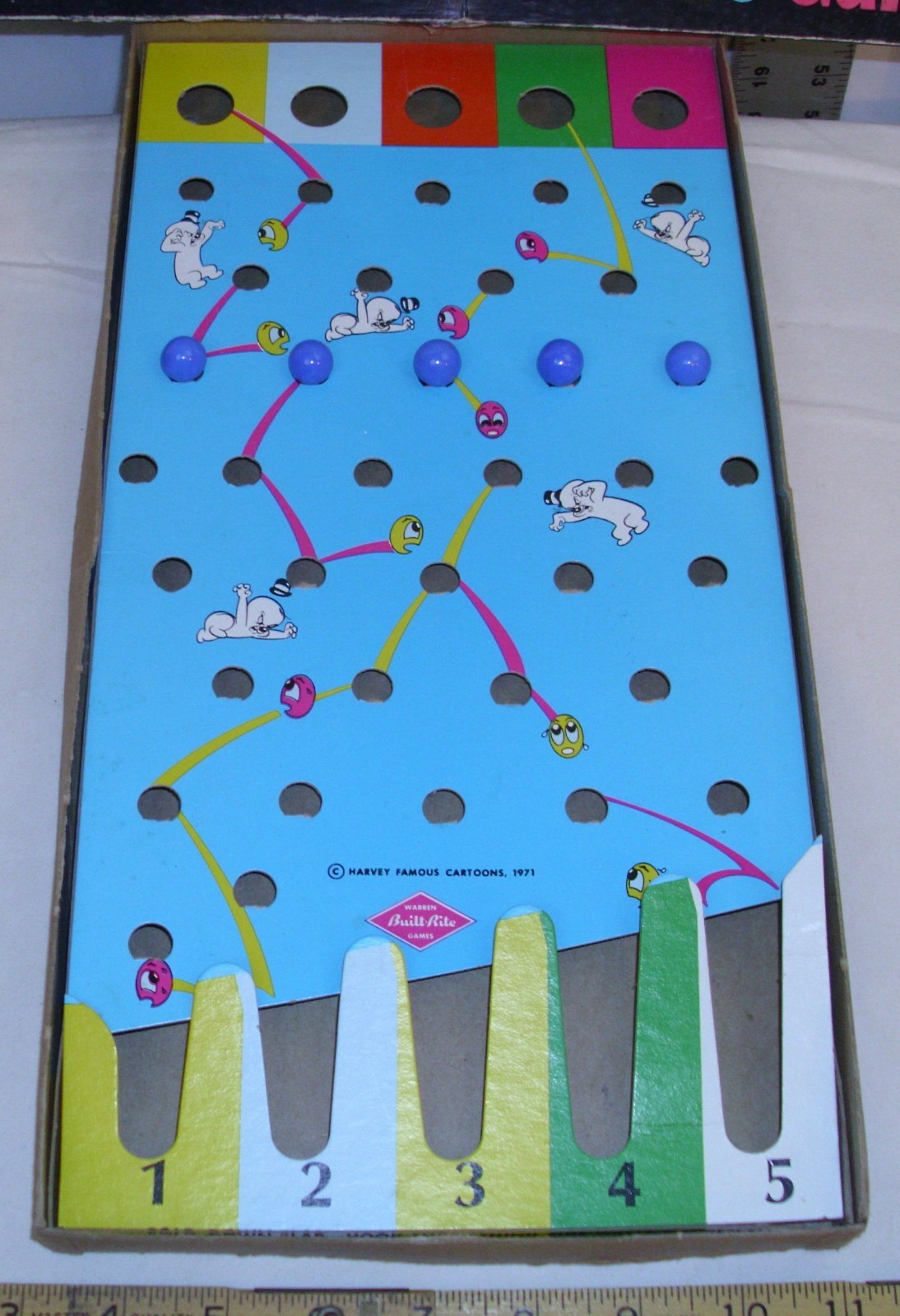 SPOOKY THE TUFF LITTLE GHOST TV CARTOON MARBLE MAZE GAME 1971 BOXED