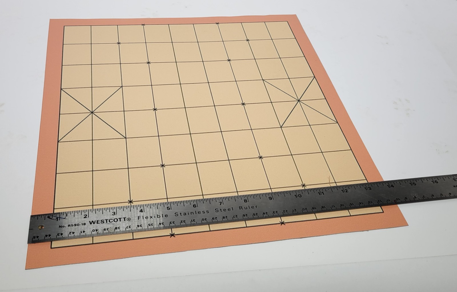 RED/BLUE KOREAN CHESS – JANGGI – 장기 – TRADITIONAL GAME – STURDY VINYL MAT (L14)
