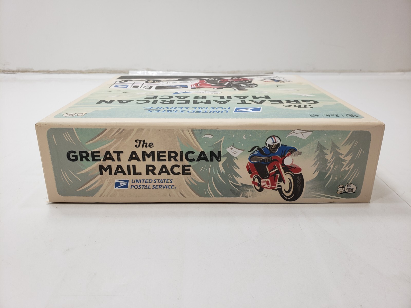Big Potato Games USPS The Great American Mail Race Board Game Open Box
