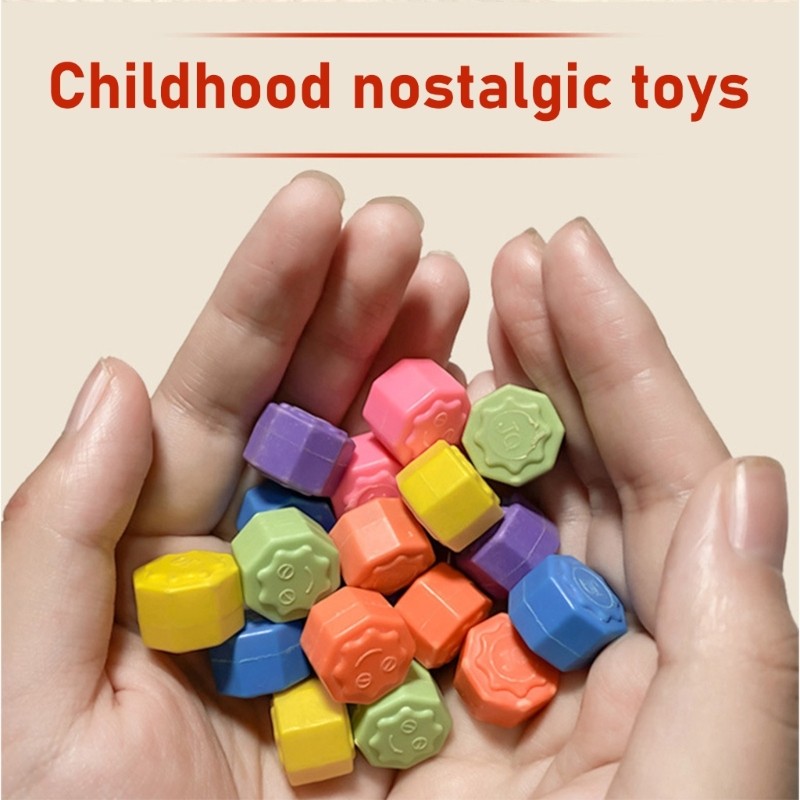 12Piece Gonggi Stones Set Classical Hand Eye Coordination Training Toy