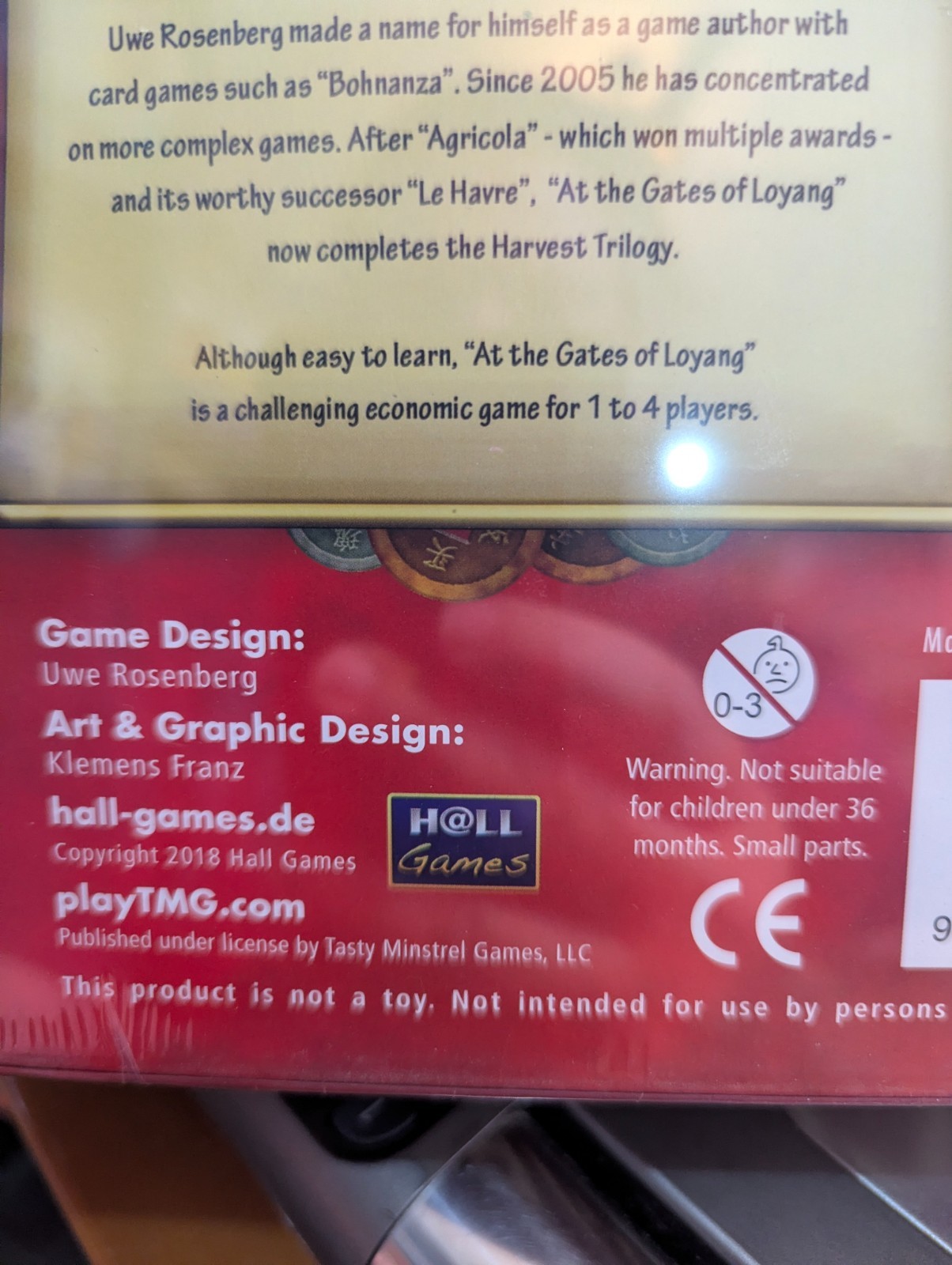 AT THE GATES of LOYANG Board Game SEALED 2016 AWARD WINNER