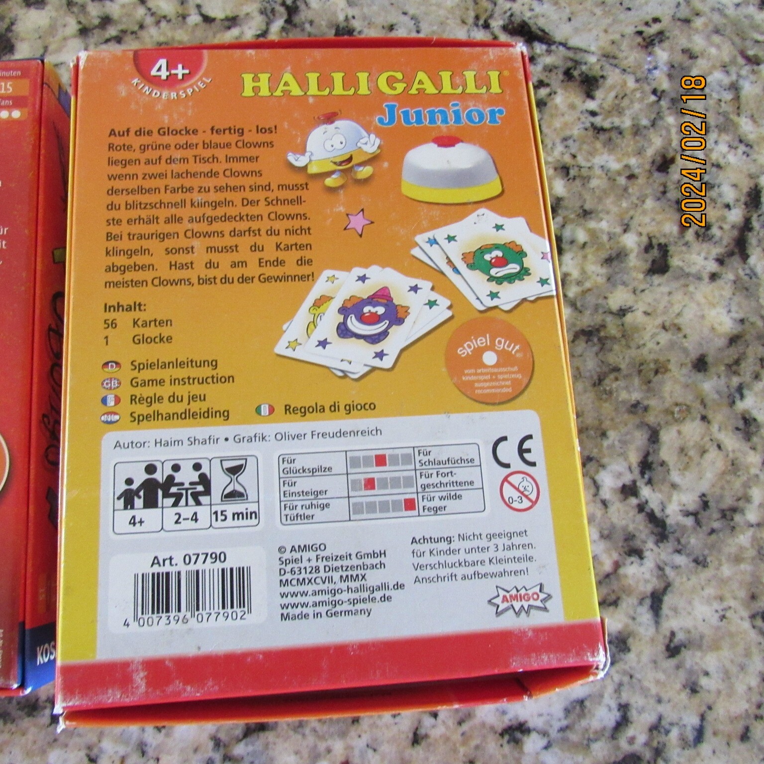 Lot 2 German Edition-Games-Ubongo-Kosmos-2015-Halli Galli Junior-Amigo-2010