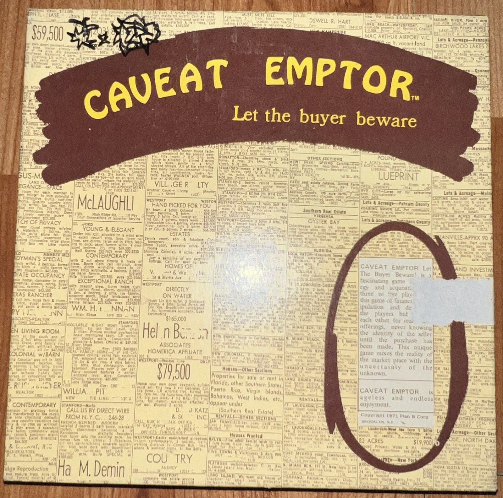 VTG Board Game Caveat Emptor Let The Buyer Beware 1971 PlanB Angeles Enjoyment