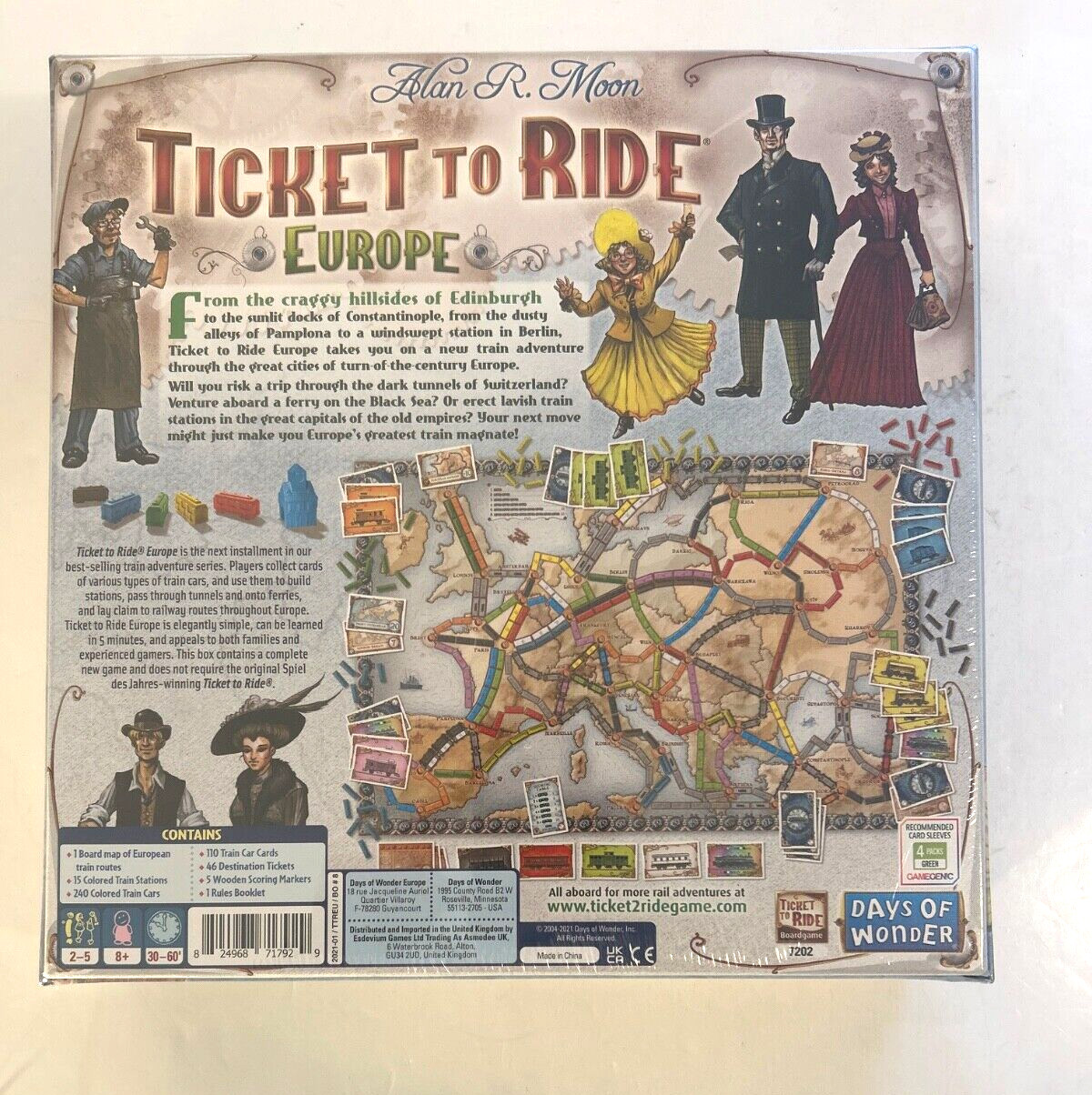Days of Wonder Ticket to Ride Europe Board Game Still Sealed