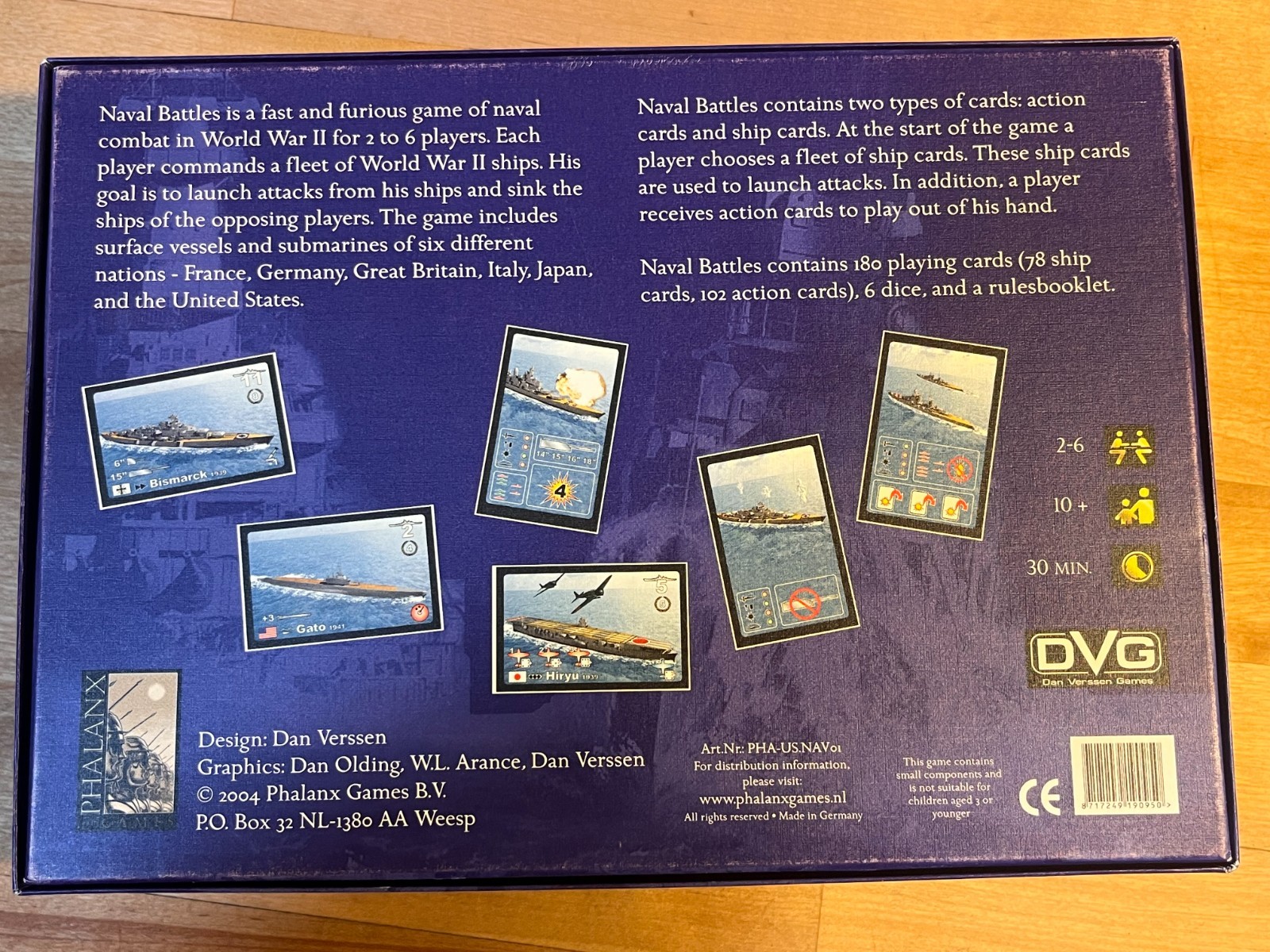 Naval Battles WWII On the High Seas Card Game – Dan Verssen – Phalanx