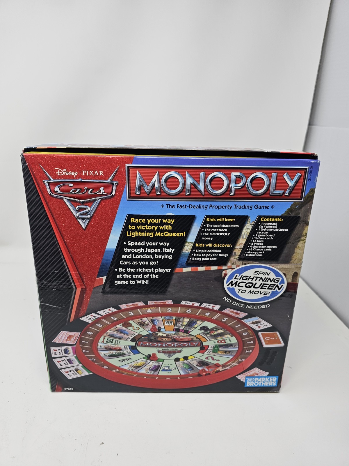 Hasbro Disney Pixar Cars 2 Monopoly Complete 2011 Lightning McQueen Racetrack