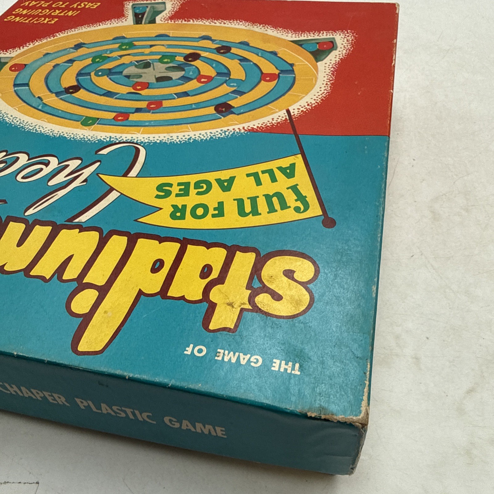 Vtg 1952 Stadium Checkers Board Game W. H Schaper Mfg Co. Complete Orig. Box