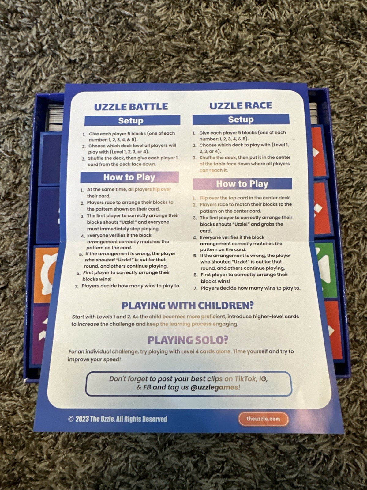 The Uzzle Board Game, Family Board Games for Children & Adults 100% Complete