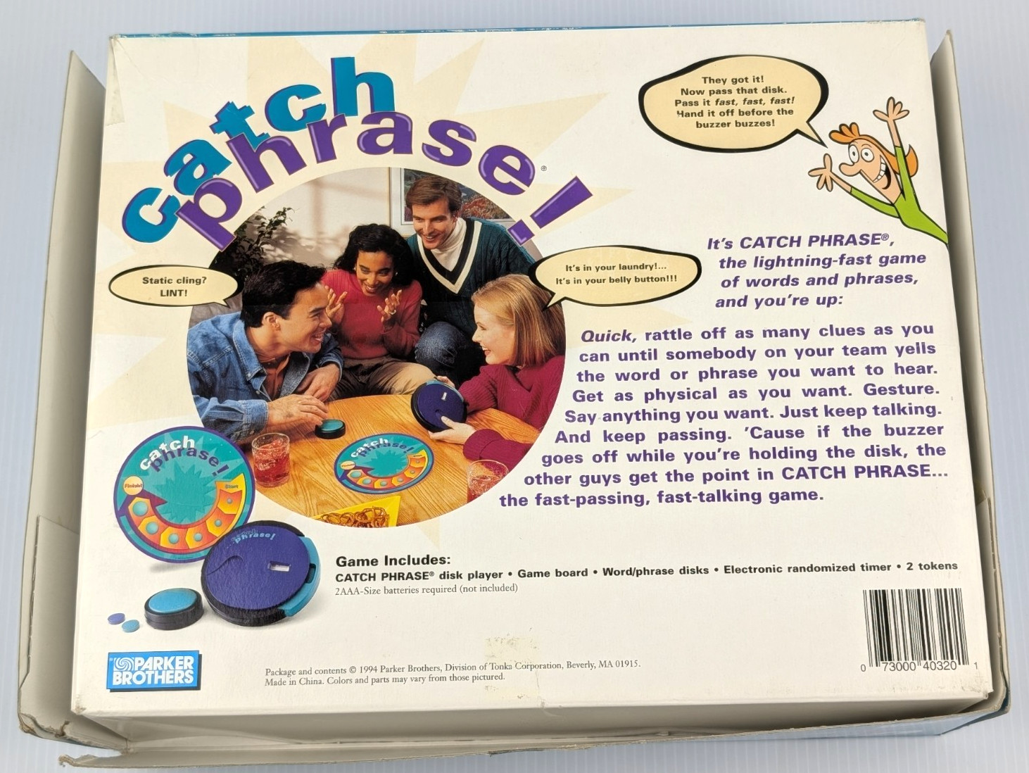 Catch Phrase Board Game 100% COMPLETE 1994 Vintage Timer Tested & Works