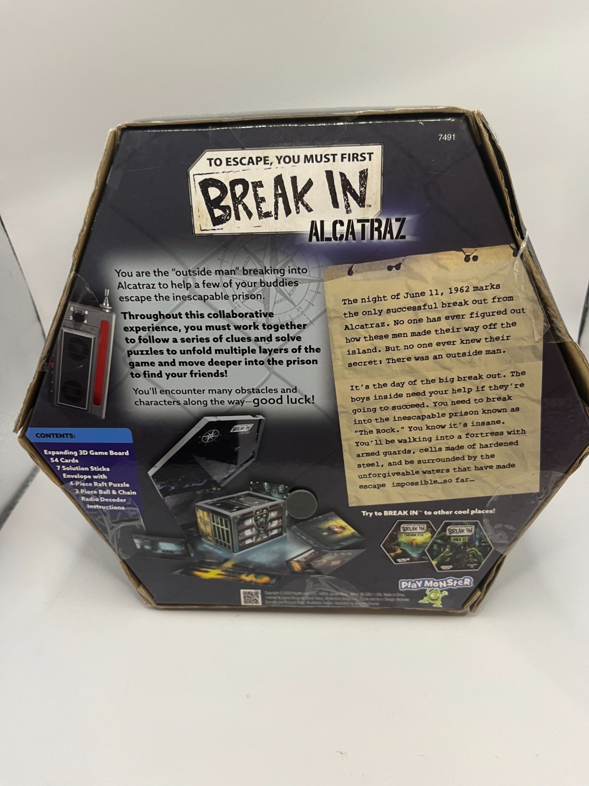 Break In Alcatraz Play Monster board game new sealed Free Ship