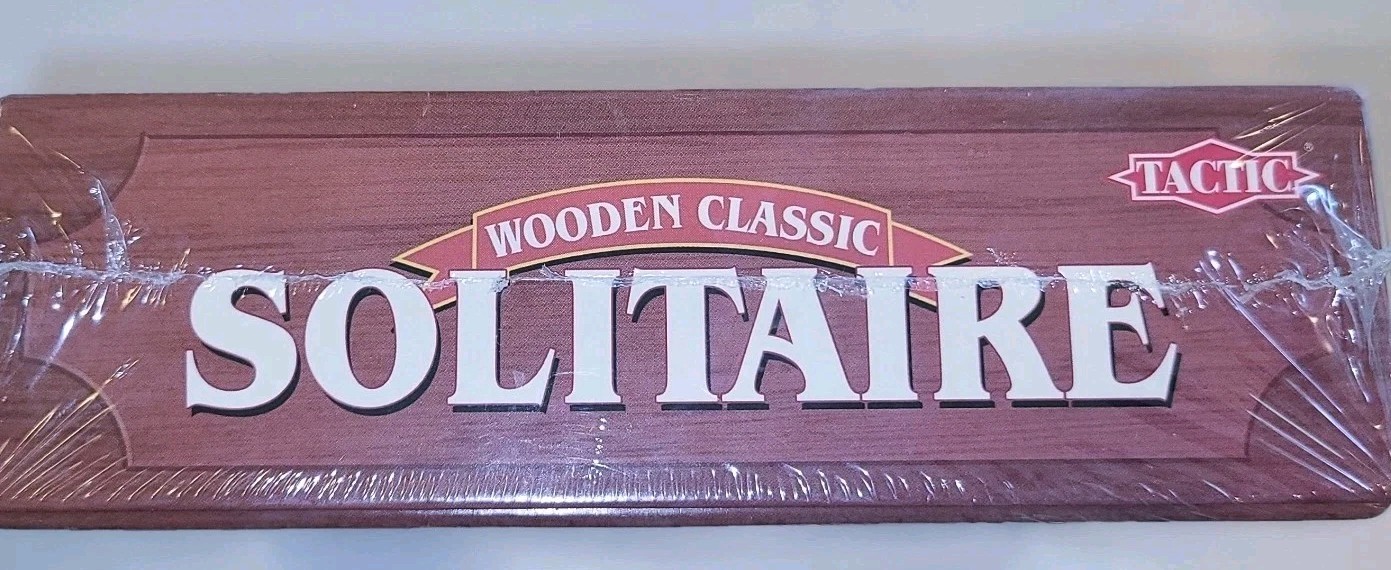 Solitaire Wooden Classic Game by Tactic New In Box