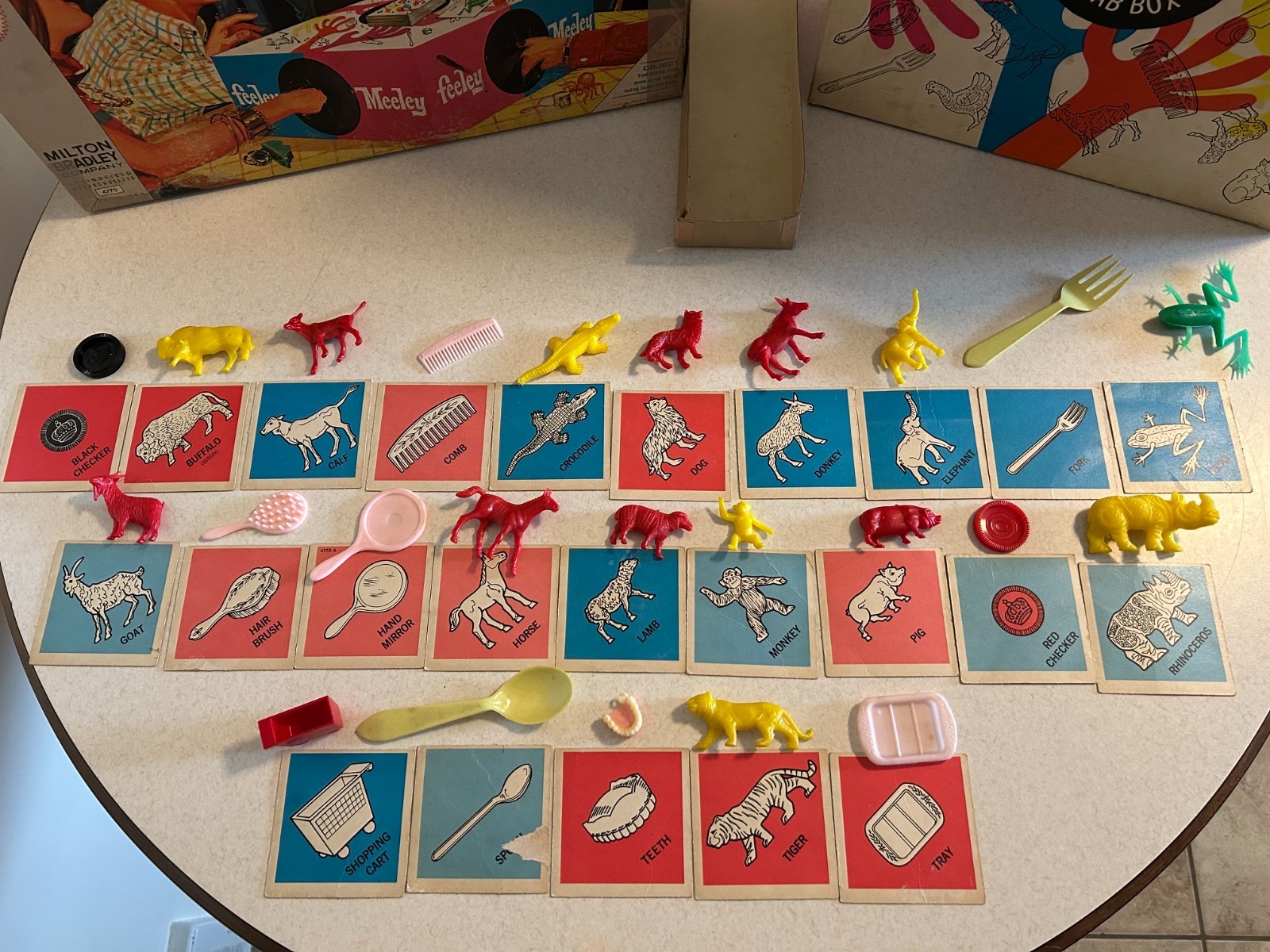 1967 Milton Bradley MTB Boardgame Feeley Meeley Box Fair Condition Complete