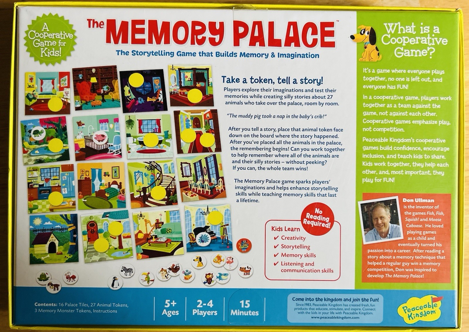 The Memory Palace Storytelling Board Game Peaceable Kingdom Don Ullman Complete
