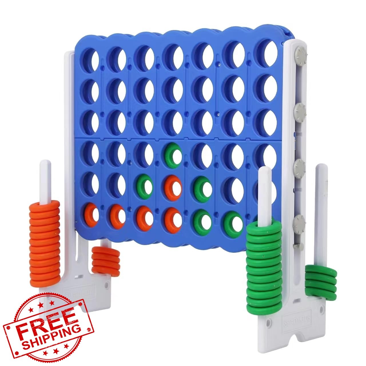 LDDAL Patent Authorized Giant 4 Connect in a Row Game, Height Adjustable Jumb…