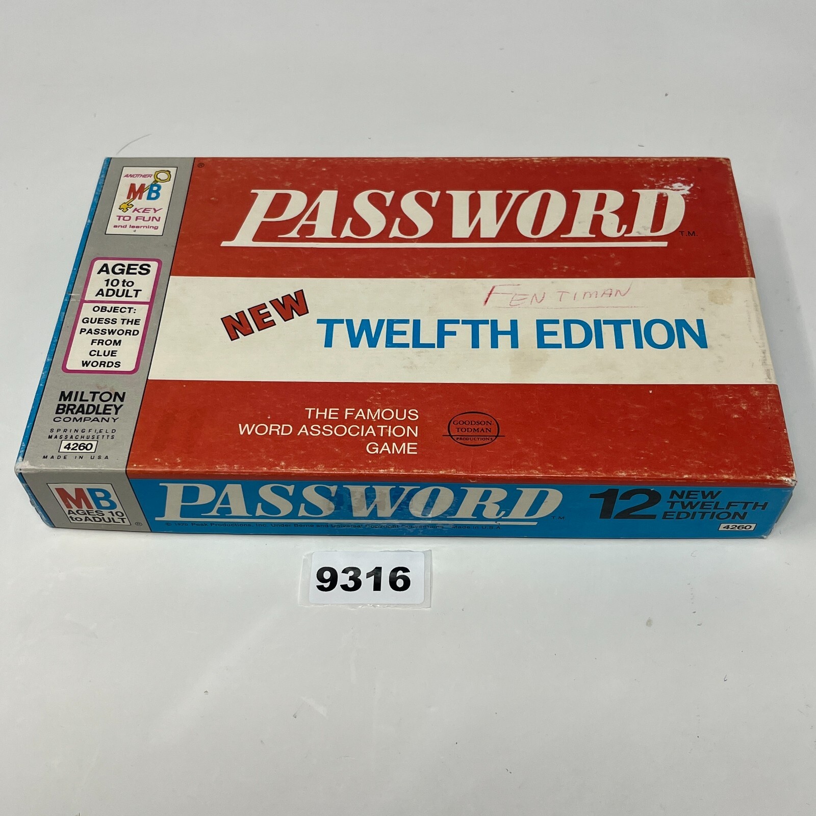 PASSWORD Game 4260 Milton Bradley Twelfth Edition 1970 – Made in USA COMPLETE