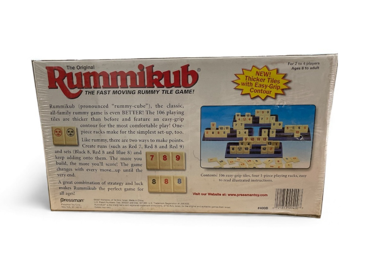 New Vintage Pressman The Original Rummikub Fast Moving Rummy Tile Game (1997)