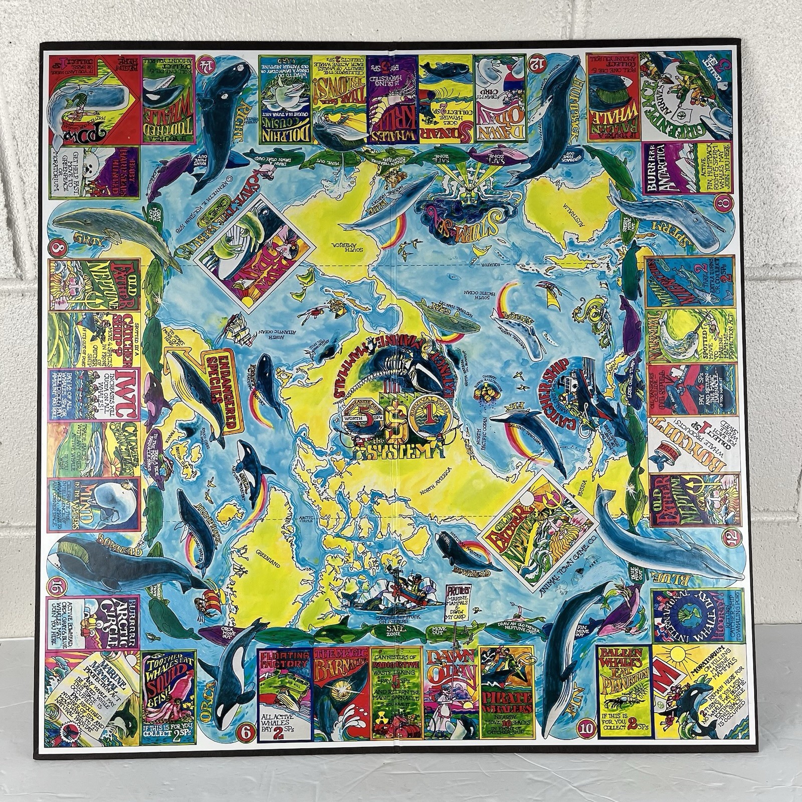 Vtg Animal Town Save the Whales Board Game Toy Waldorf Hearth Song Cooperative