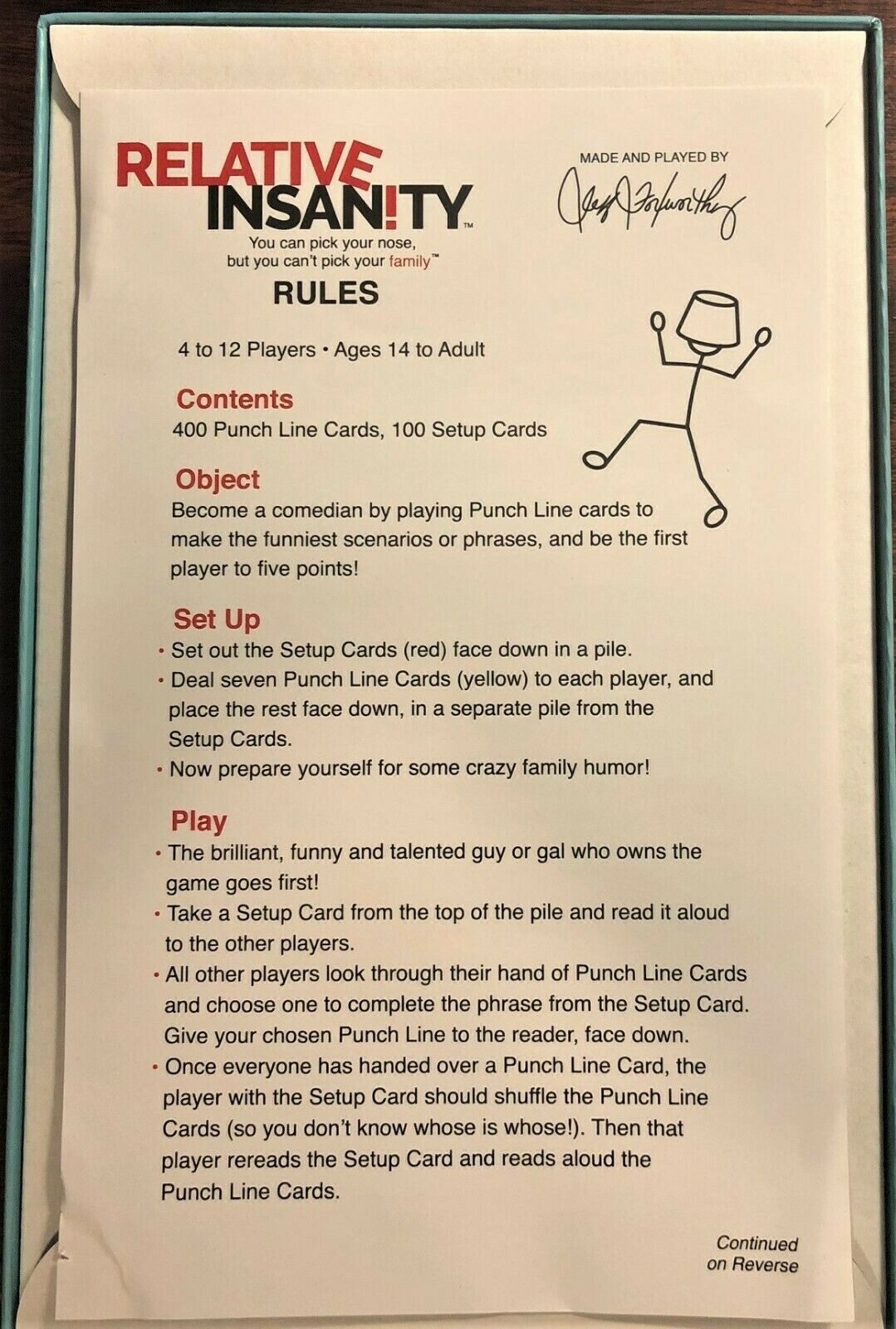 Relative Insanity – Party Game Family Fun Cards by Jeff Foxworthy  