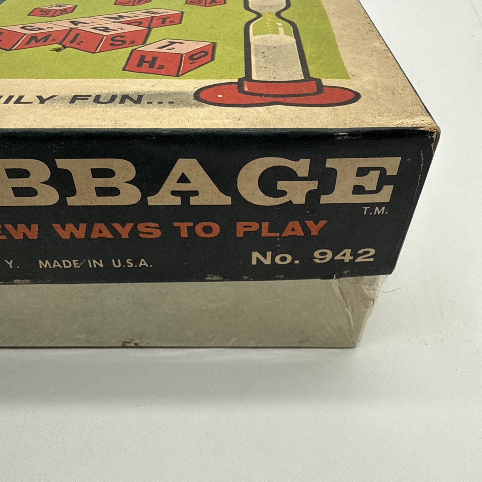 Vintage 1965 Twin Scribbage Board Game by Lowe Co. Complete Word Play NIB