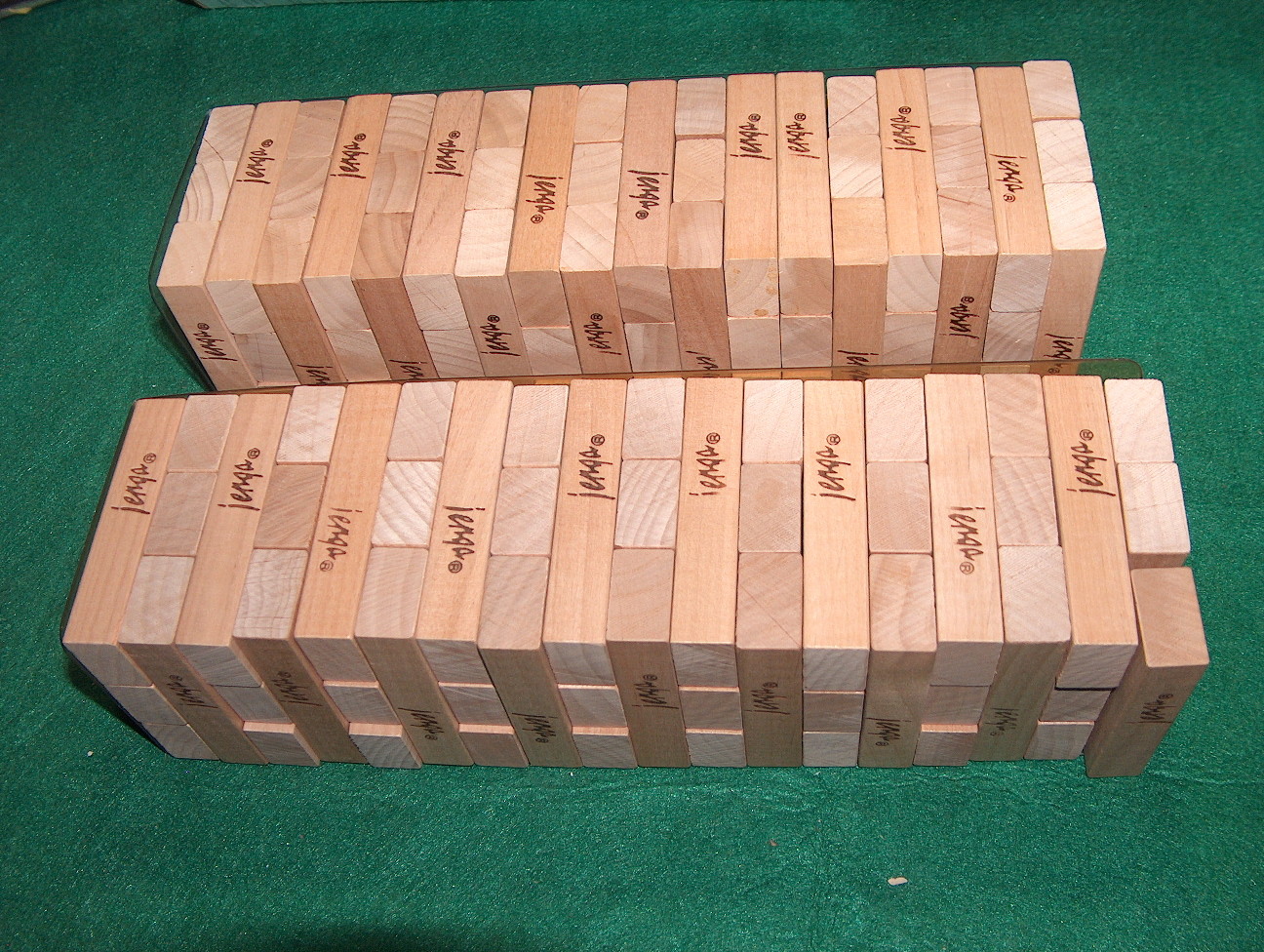 2 sets of 54 JENGA wood blocks – total of 108 blocks – official JENGA blocks