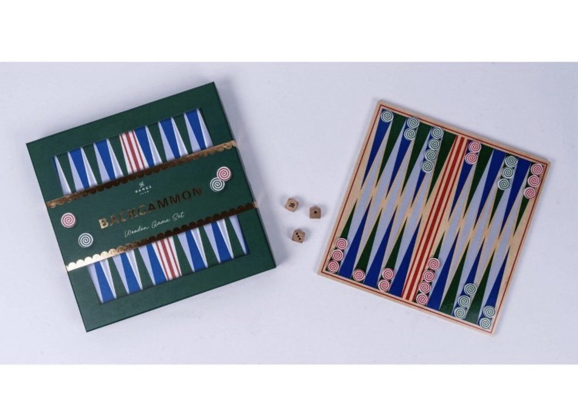 The Games Club Backgammon Wooden Game Set New in Box Professor Puzzle 8 + years
