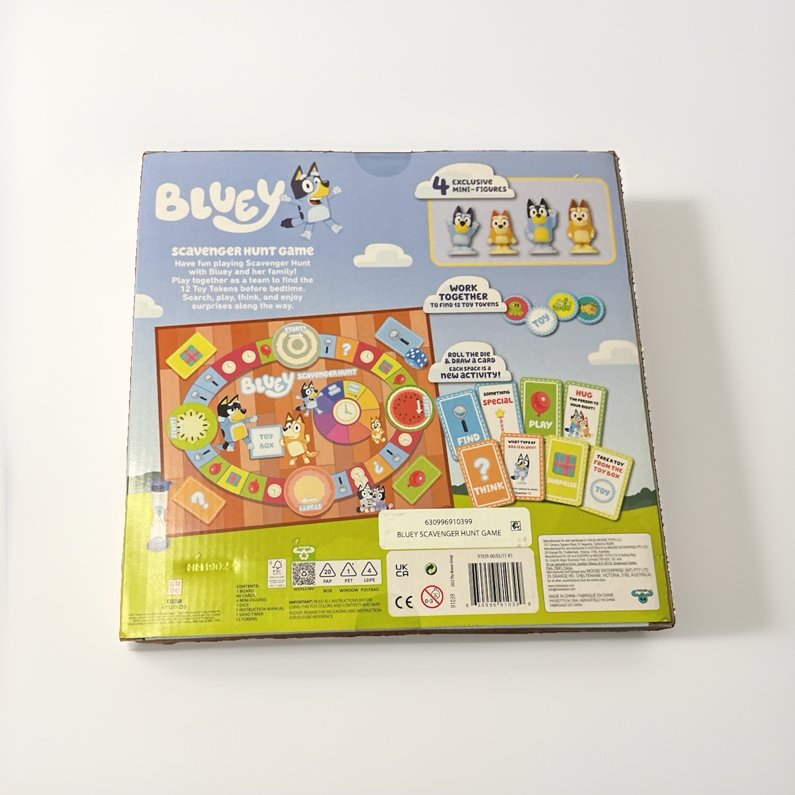 Bluey Scavenger Hunt Game for Kids Ages 3-5 Teamwork Fun with Mini Figures