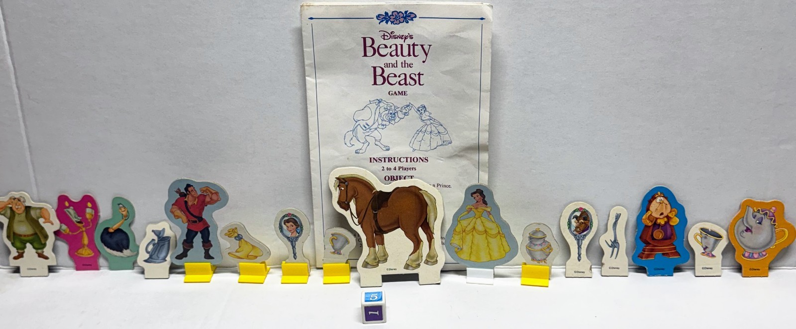 Vintage 1991 Disney Beauty and the Beast 3-D Board Game Milton Bradley #4204 MB