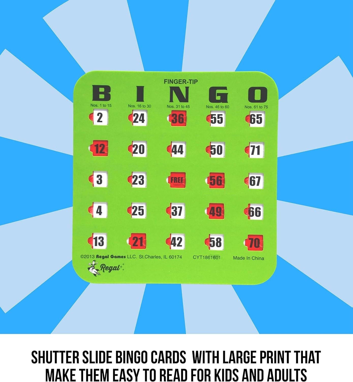 Travel-Ready Bingo Game Cards – Large Print, 25 Pack