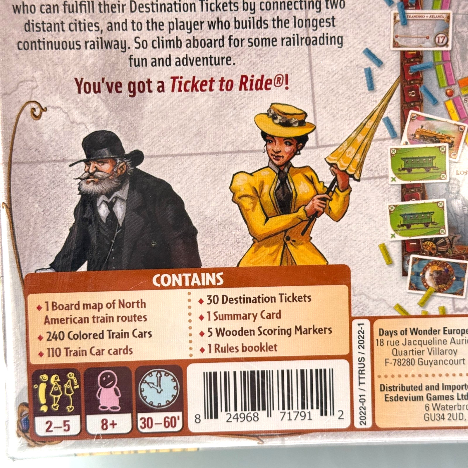 Ticket To Ride 15th Anniversary Edition Special Edition Days Of Wonder (Sealed)