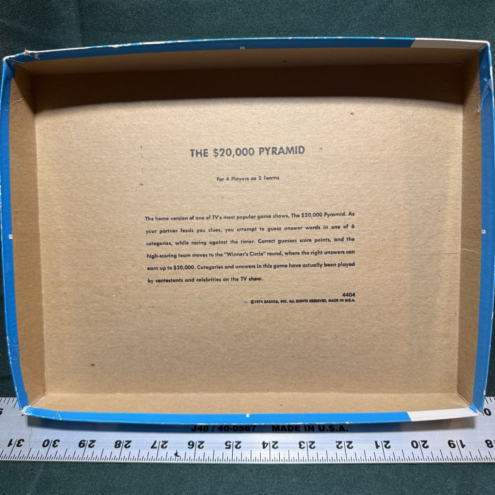 Vintage 1974 The $20,000 Pyramid Board Game Milton Bradley 3rd Edition Complete