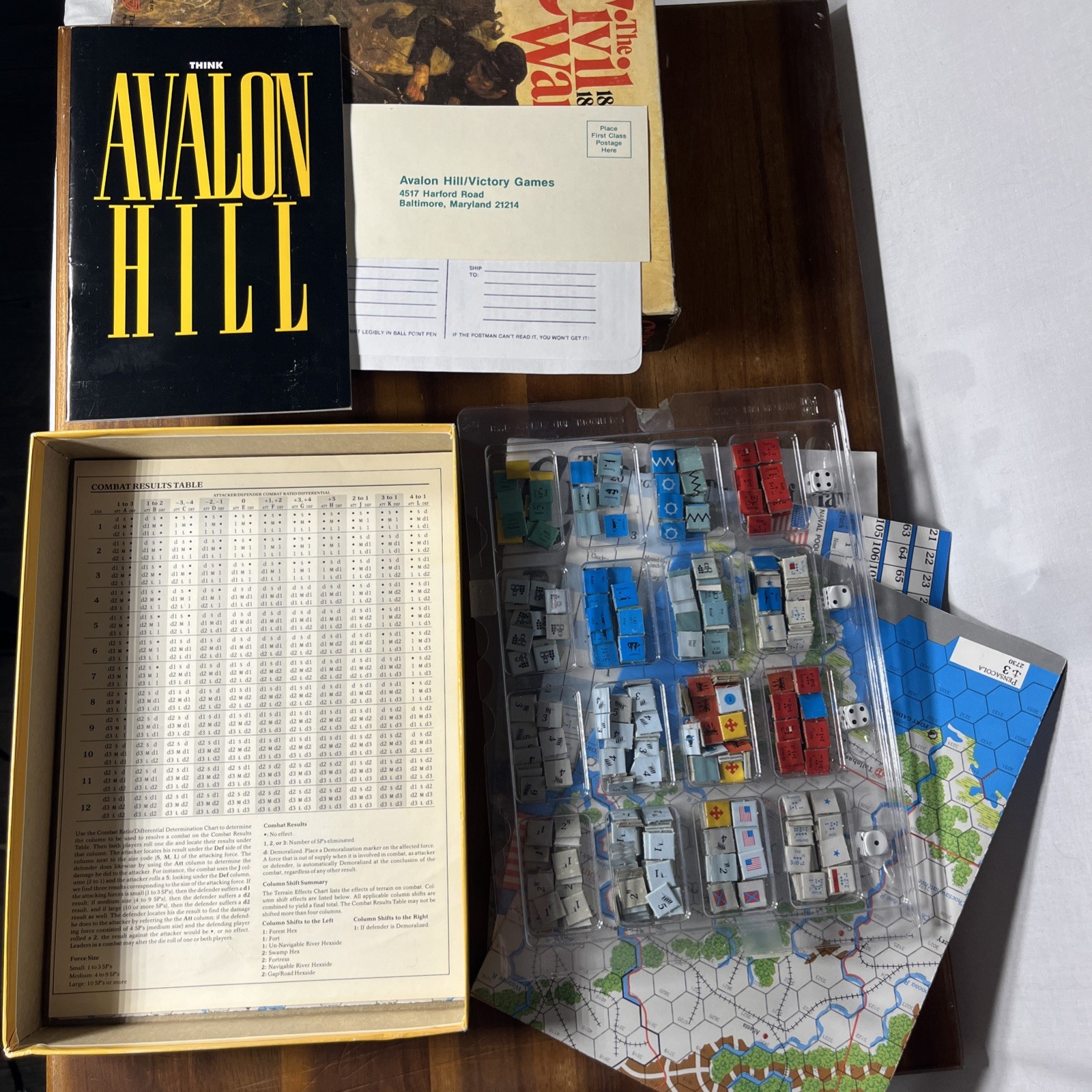 Vintage The Civil War 1861-1865 Victory Games Board Game