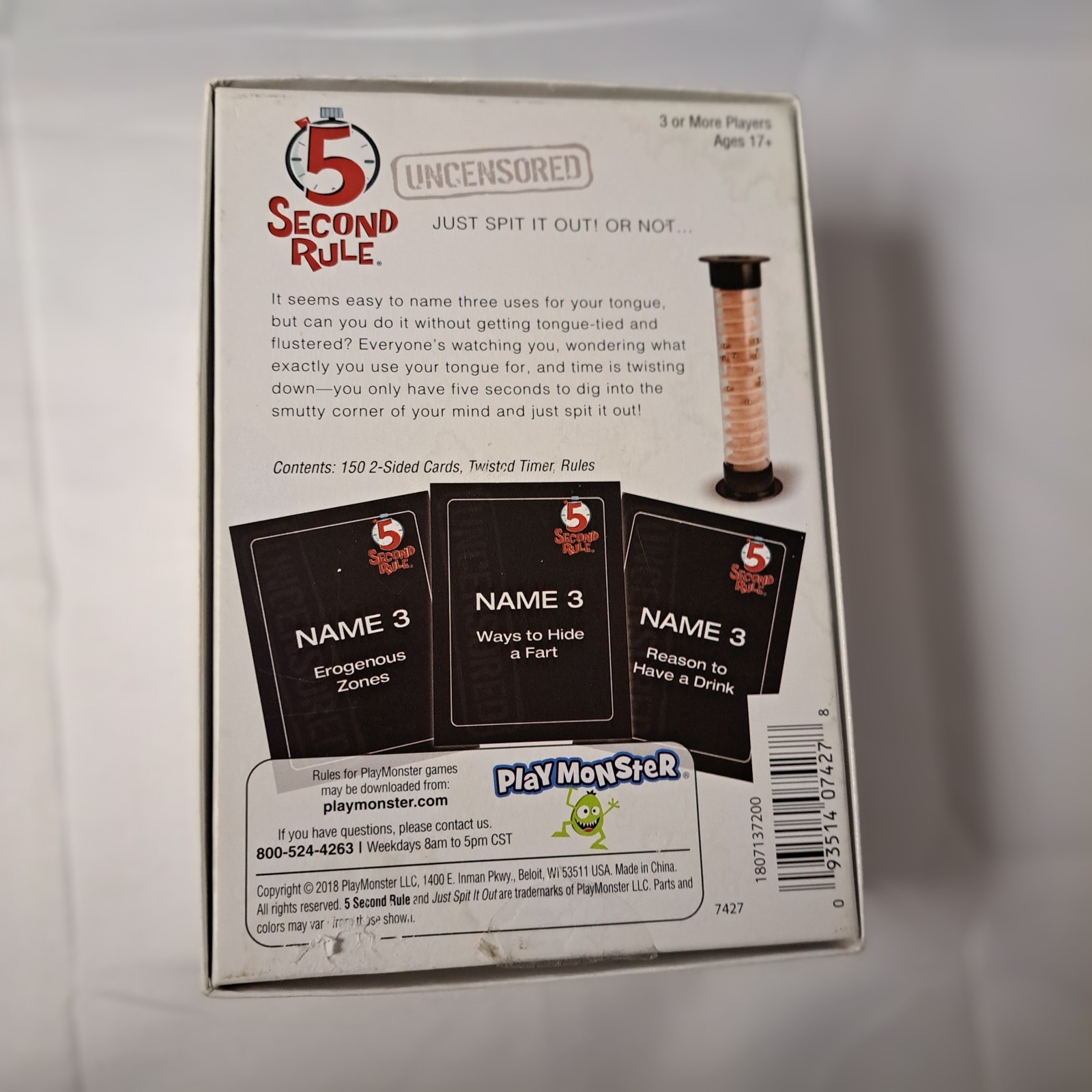 5 Second Rule Uncensored Fun Game Night Adult Questions & Timer 17 yrs +