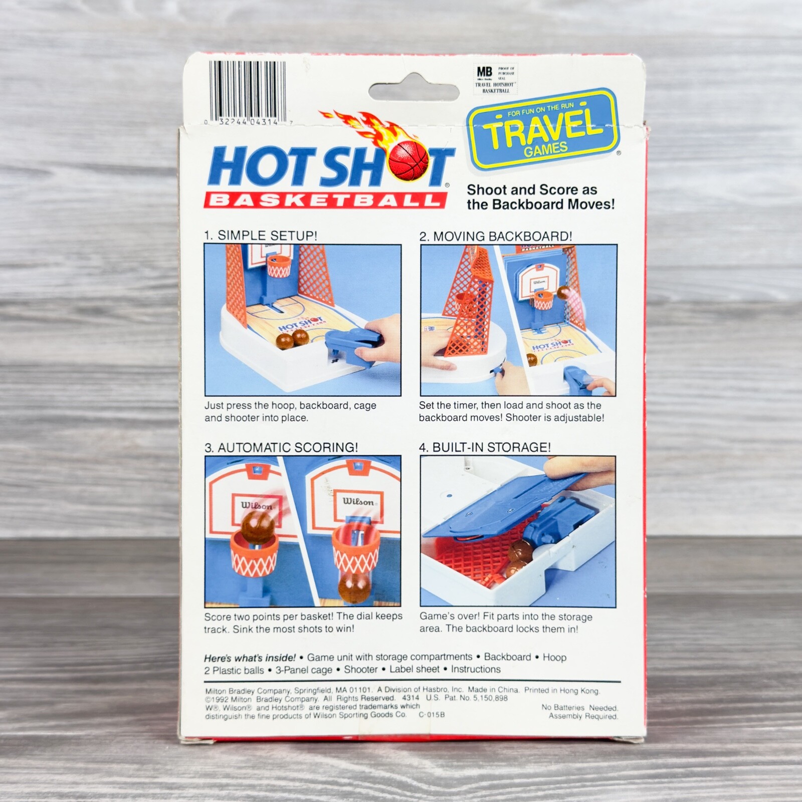 HOT SHOT BASKETBALL Travel Games (Milton-Bradley, 1992) New Still Sealed Vintage
