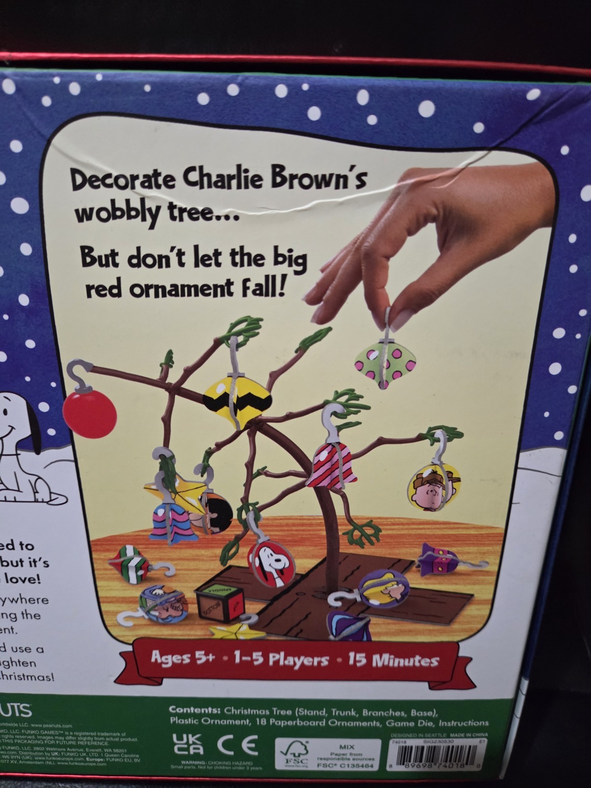 Funko Peanuts Charlie Brown Trim the Tree Complete Game for 1-5 Players
