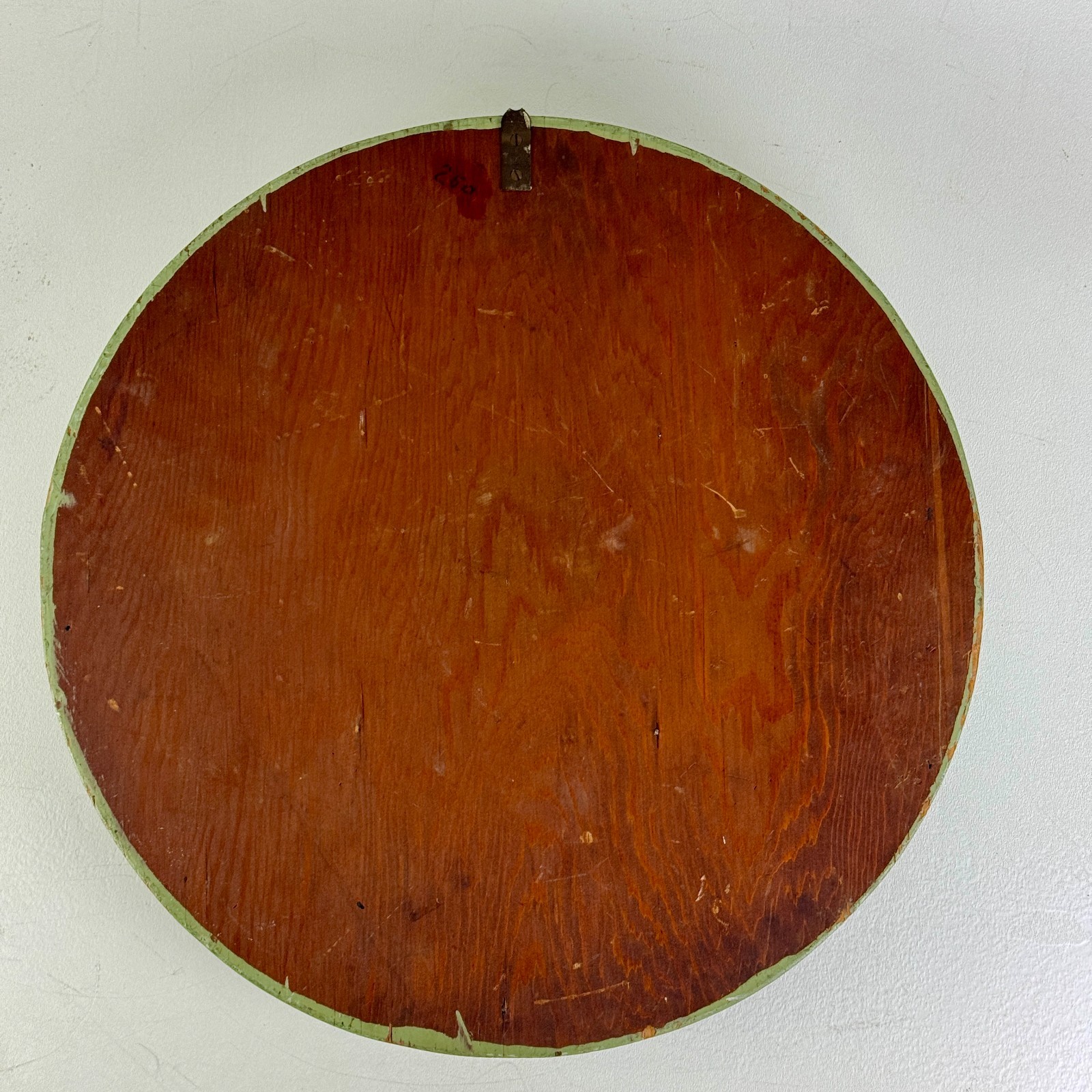 Vintage Mid 20th Century Round Ring Toss Game Board With Red Star