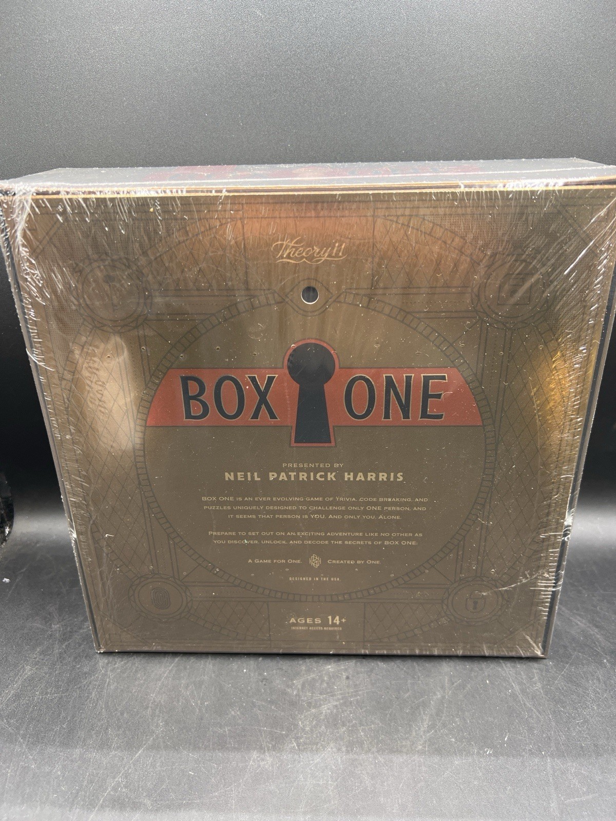 Box One Neil Patrick Harris Theory11 Puzzle Trivia Game Sealed Ages 14+
